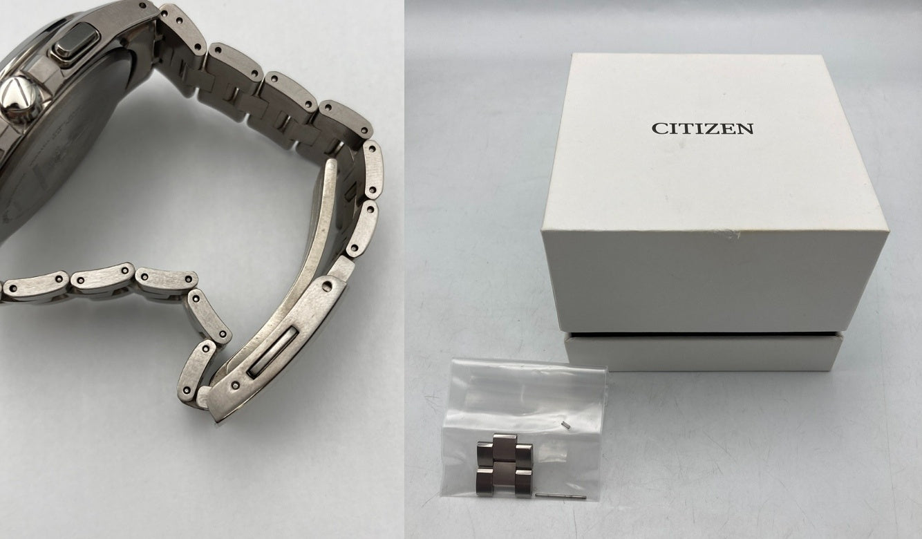 CITIZEN ATTESA シチズン アテッサ エコドライブ 電波時計 腕時計 ダイレクトフライト AT8040-57A 中古 D4
