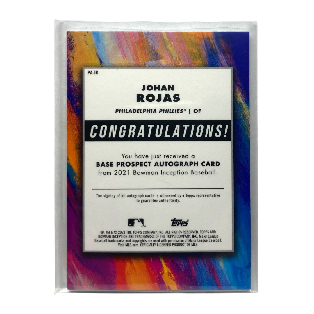 TOPPS MLBカード BOWMAN INCEPTION JOHAN ROJAS PHILLIES 052/600 #PA-JR 中古 IT2