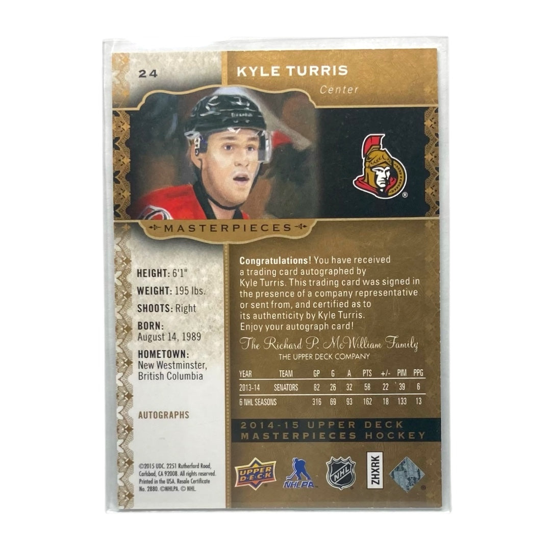 UPPER DECK NHLカード MASTERPIECES KYLE TURRIS SENATORS #24 中古 IT2