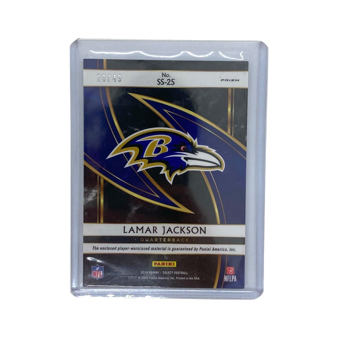 PANINI NFLカード SELECT PRIZM LAMAR JACKSON BALTIMORE RAVENS 26/49 #SS-25 中古 IT1