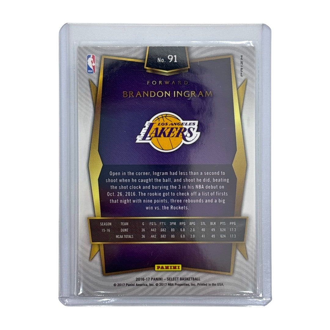 PANINI NBAカード SELECT PRIZM TRI-COLOR BRANDON INGRAM LAKERS #91 中古 IT1