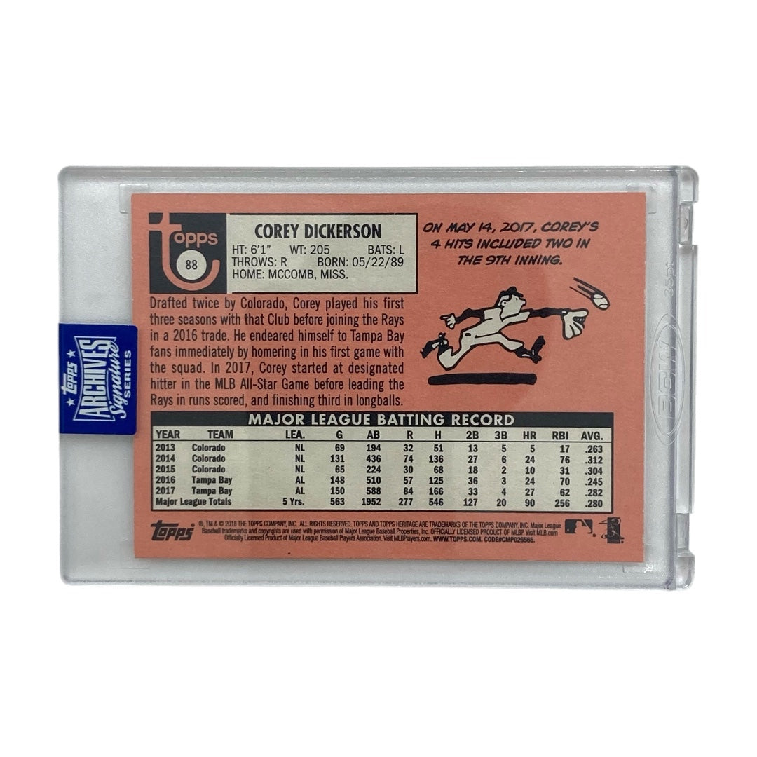 TOPPS MLBカード HERITAGE COREY DICKERSON RAYS 17/25 #88 中古 IT2