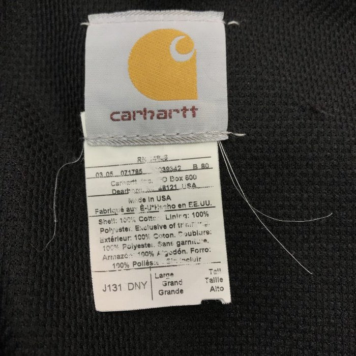 Carhartt カーハート アクティブジャケット メンズ コットン フルジップ フード ブルゾン ネイビー USA製 Lサイズ J131 DNY 中古 T1