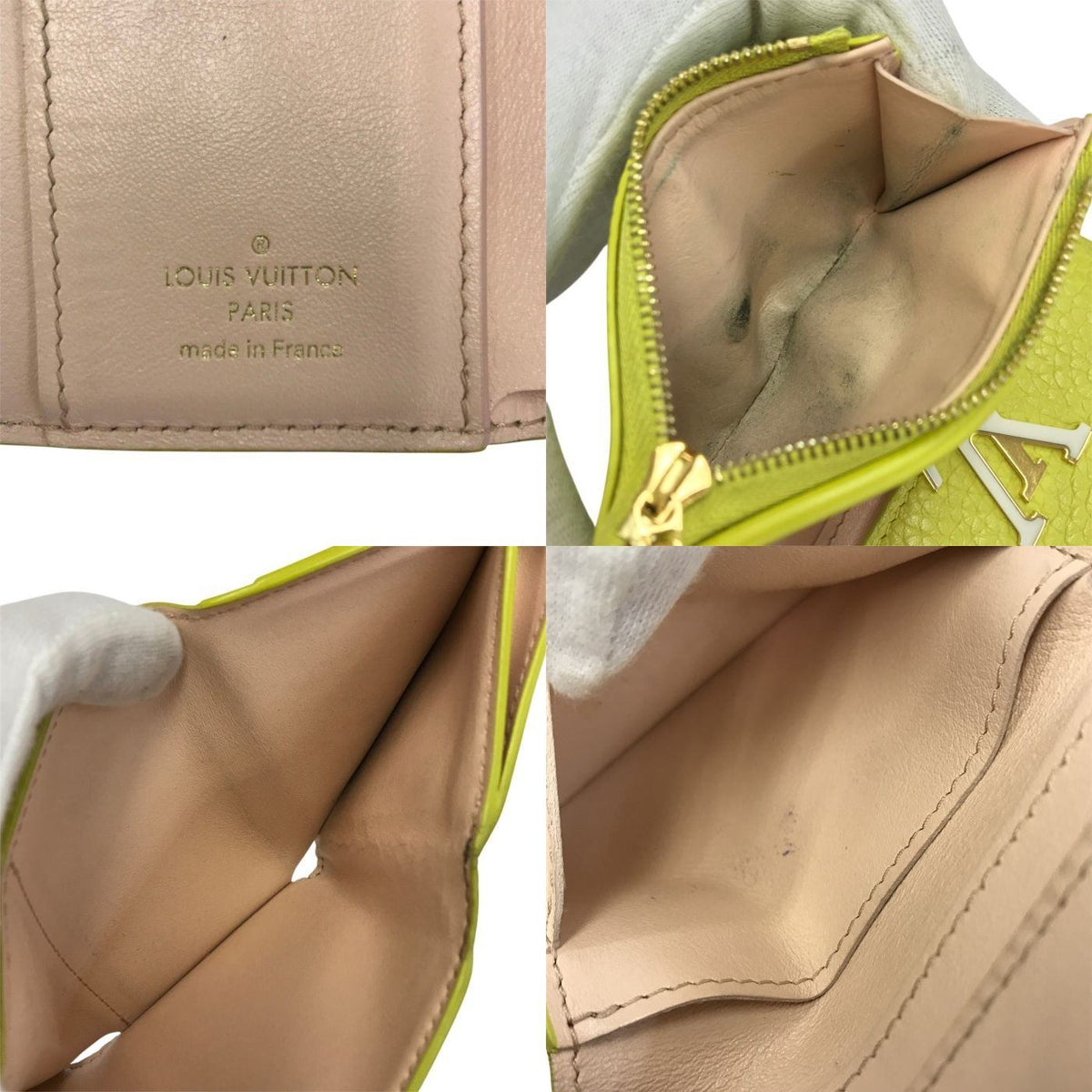 LOUIS VUITTON ルイヴィトン ポルトフォイユ カプシーヌ 財布 レディース トリヨンレザー 3つ折り コンパクト セドラ M81230 中古 T1