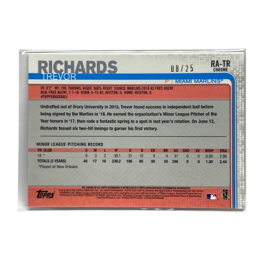 TOPPS MLBカード CHROME RICHARDS TREVOR MARLINS 08/25 #RA-TR 中古 IT2