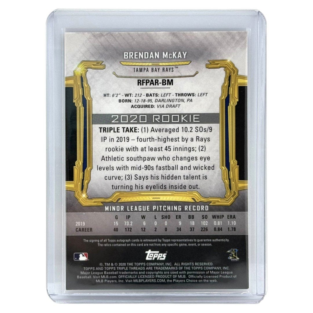 TOPPS MLBカード TRIPLE THREADS BRENDAN McKAY TAMPA BAY RAYS /35 #RFPAR-BM 中古 IT1