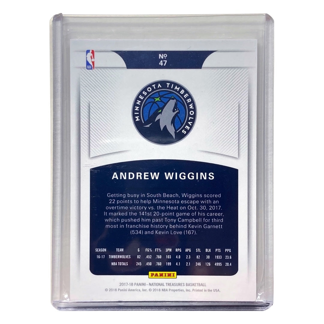 PANINI NBAカード NATIONAL TREASURES ANDREW WIGGINS TIMBERWOLVES 50/99 #47 中古 IT2