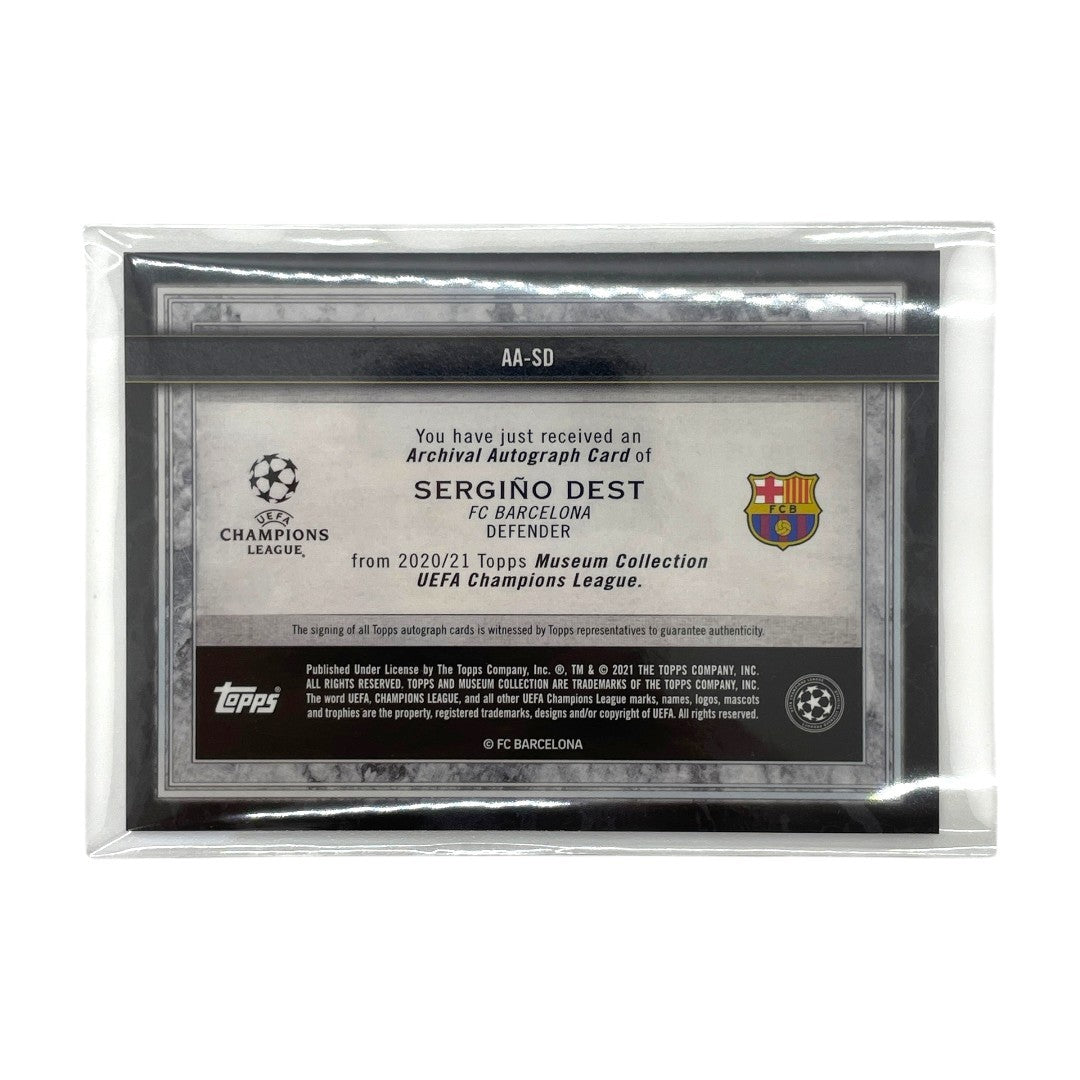 TOPPS サッカーカード MUSEUM COLLECTION ARCHIVAL AUTOGRAPH SERGINO DEST BARCELONA 120/150 #AA-SD 中古 IT1