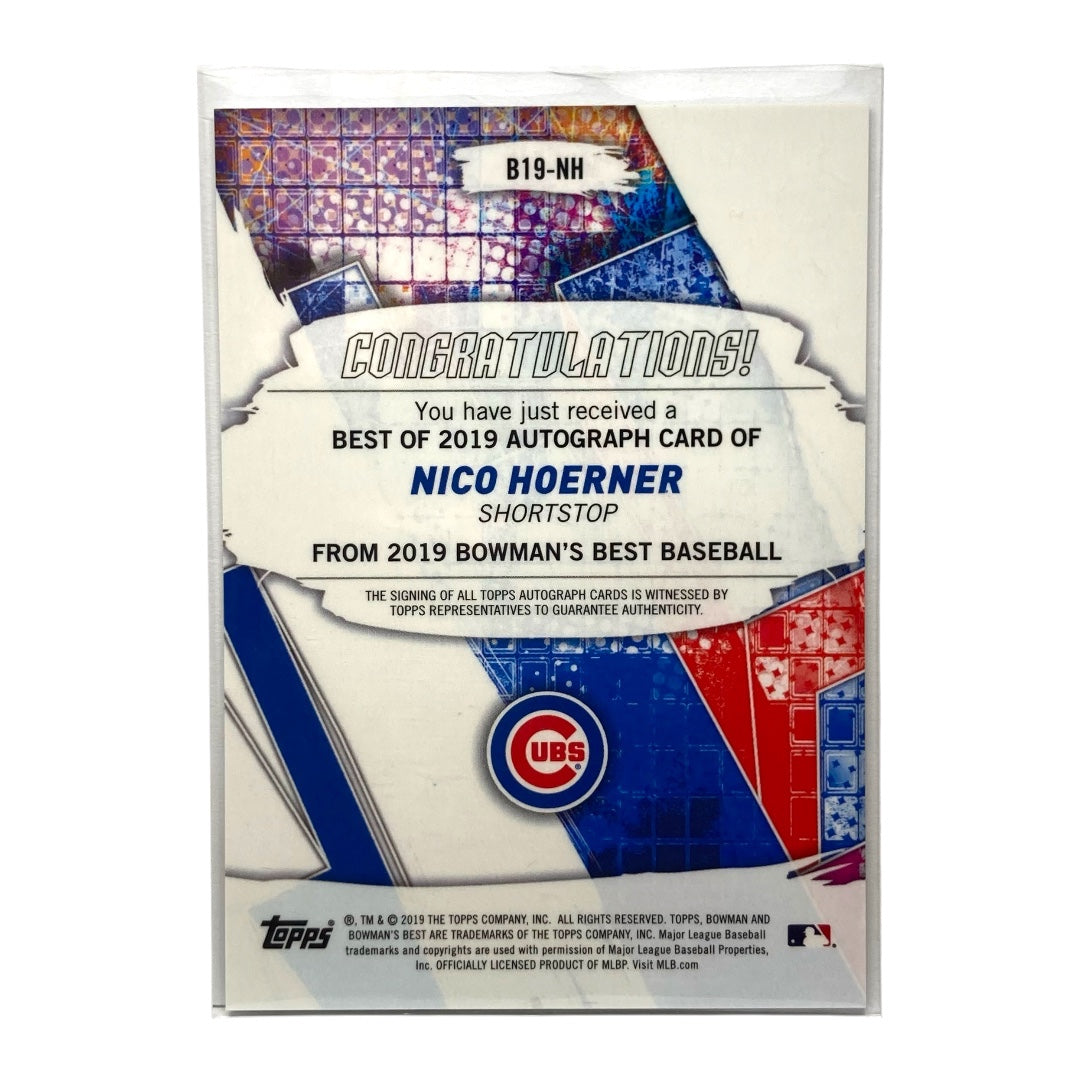 TOPPS MLBカード BOWMAN'S BEST NICO HOERNER CUBS #B19-NH 中古 IT2