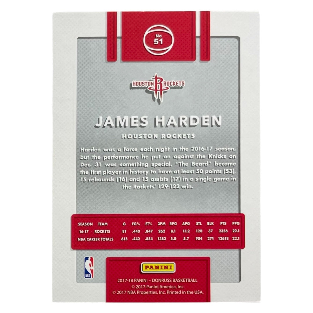 PANINI NBAカード DONRUSS PRESS PROOF JAMES HARDEN HOUSTON ROCKETS /299 #51 中古 IT2