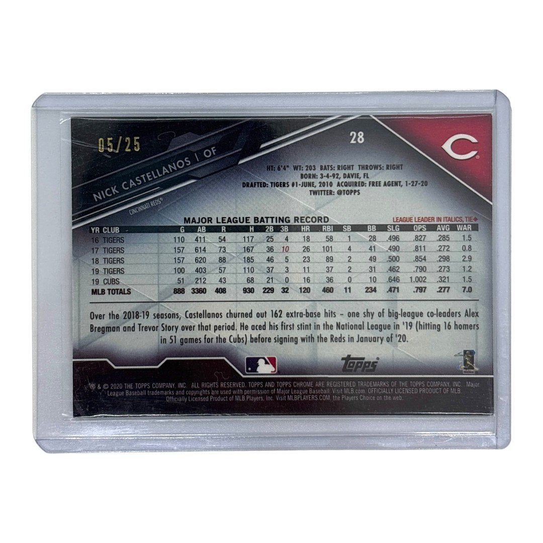 TOPPS MLBカード CHROME BLACK NICK CASTELLANOS CINCINNATI REDS 05/25 #28 中古 IT1