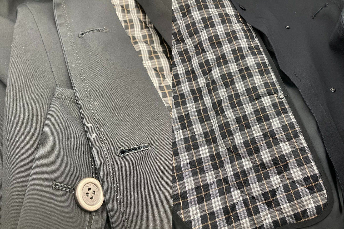 BURBERRY LONDON BLUE LABEL バーバリー ロンドン ブルーレーベル ショート丈 ダブルブレストコート サイズ38 中古 D4