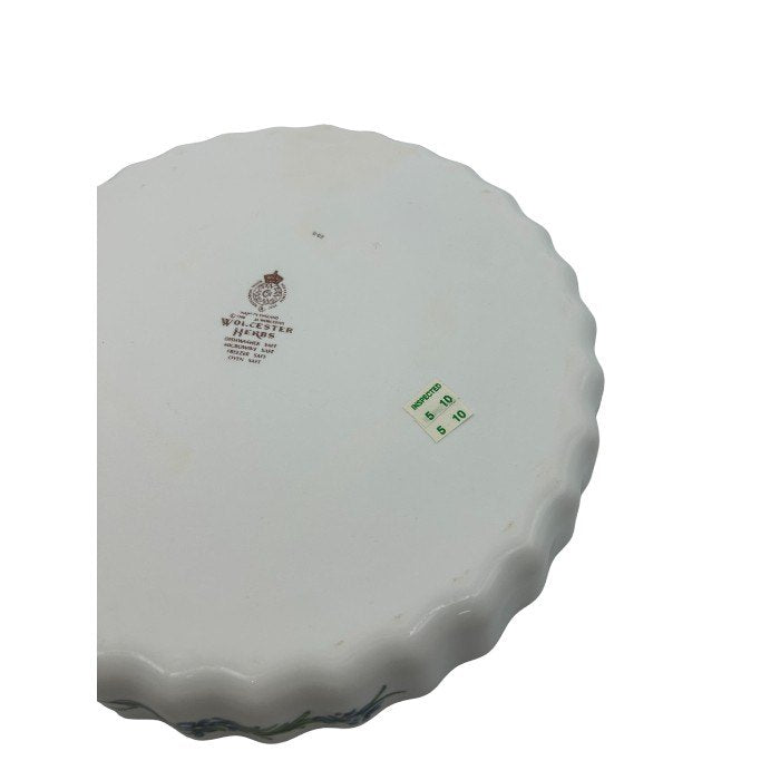 ROYAL WORCESTER ロイヤルウースター ハーブ ローズマリー キッシュプレート 皿 洋食器 ブランド 蝶々 フラワー 花 中古 W4