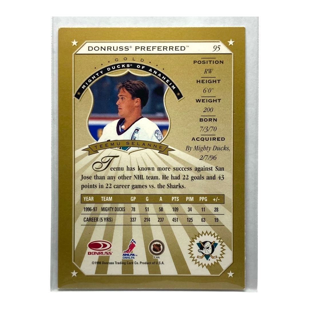 DONRUSS NHLカード PREFERRED TEEMU SELANNE DUCKS #95 中古 IT2