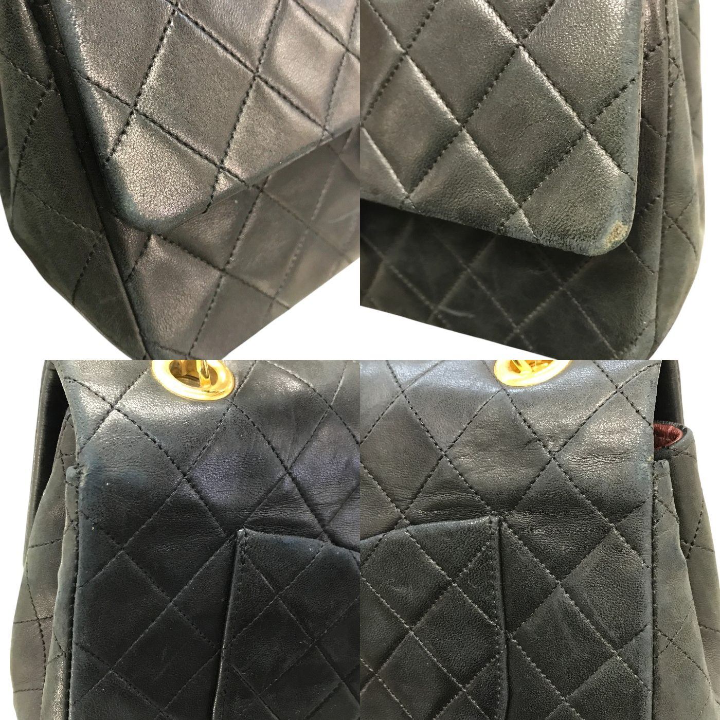 CHANEL シャネル マトラッセ25 ハンドバッグ レディース チェーン ゴールド金具 ヴィンテージ 80年代 ブラック 中古 T1
