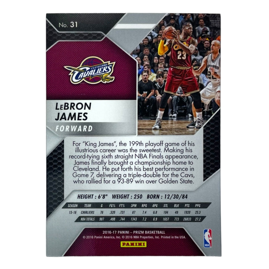 PANINI NBAカード PRIZM LEBRON JAMES CAVALIERS #31 中古 IT2