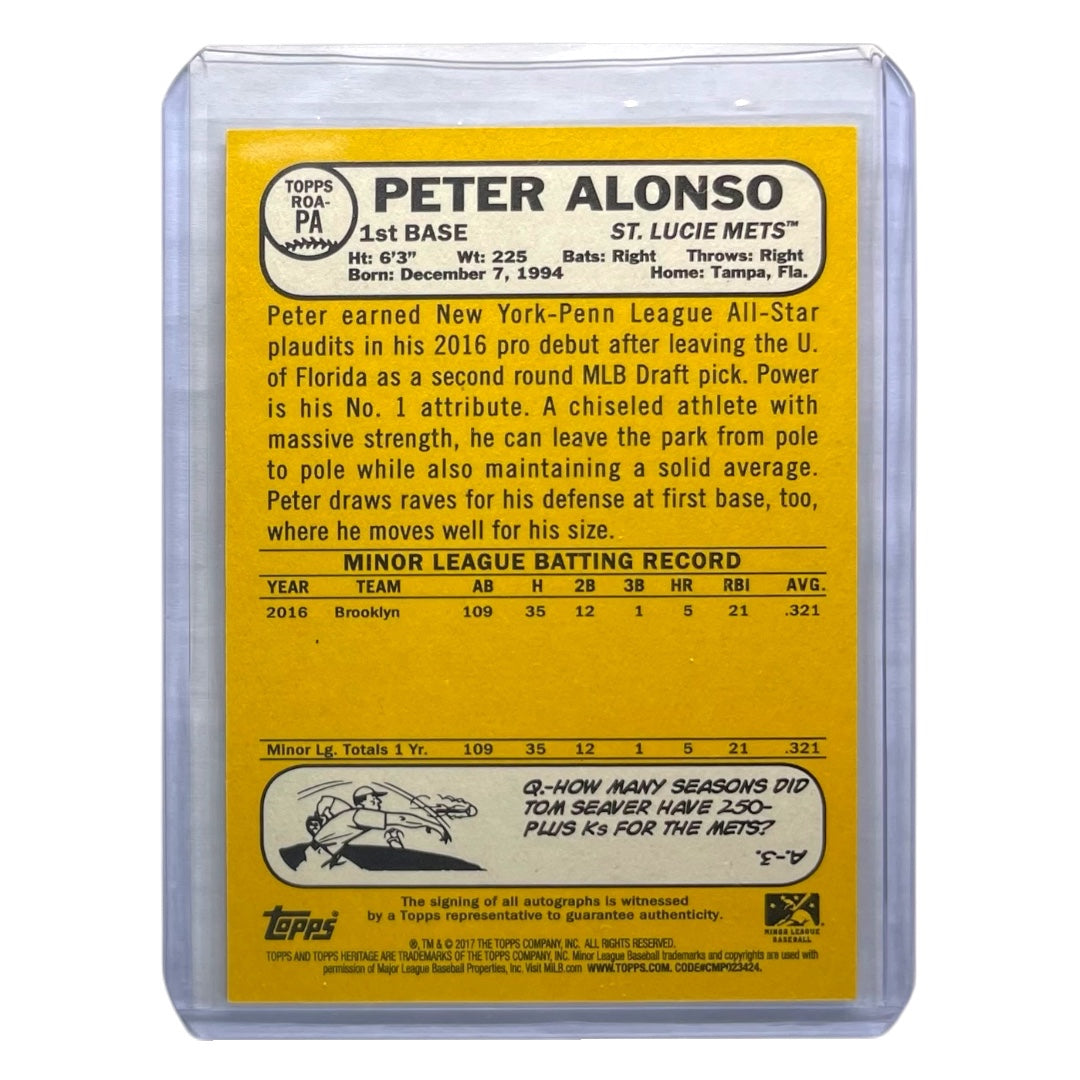 TOPPS MLBカード HERITAGE PETER ALONSO ST. LUCIE METS #ROA-PA 中古 IT2