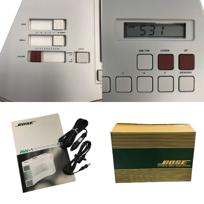 BOSE アコースティックウェーブ ステレオ ミュージックシステム グレー 高音質 ラジカセ カセットテープ AW-1 中古 T1