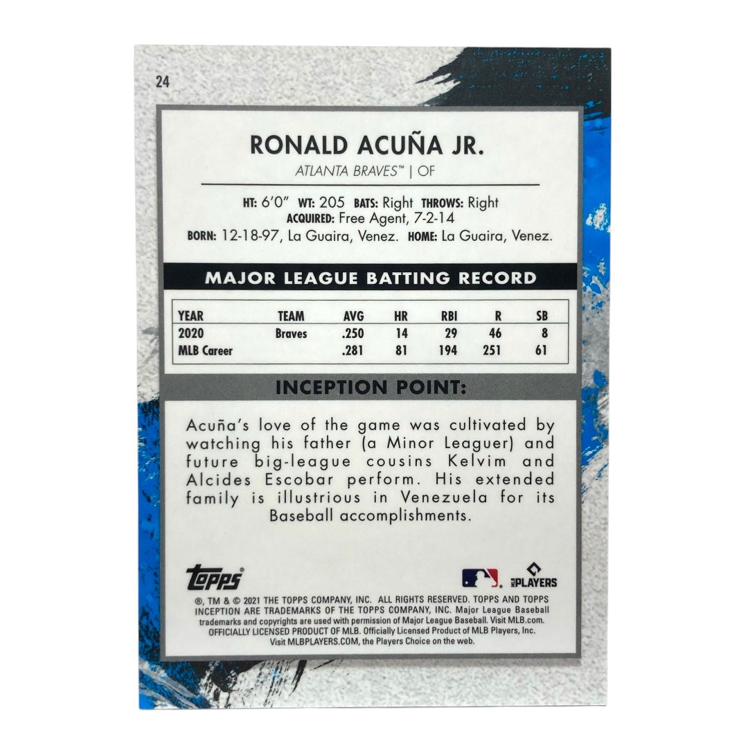 TOPPS MLBカード INCEPTION RONALD ACUNA JR. BRAVES #24 中古 IT2