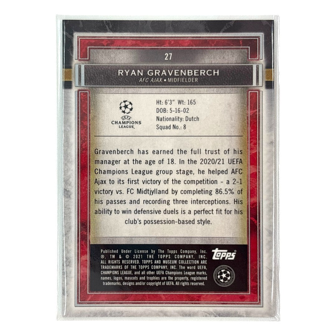 TOPPS サッカーカード MUSEUM COLLECTION RYAN GRAVENBERCH AJAX 02/75 #27 中古 IT1