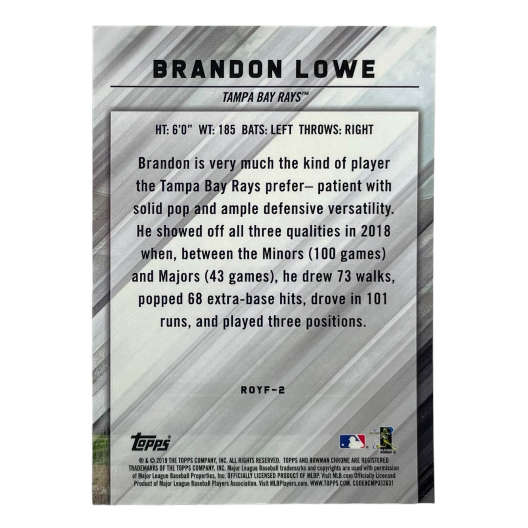 TOPPS MLBカード BOWMAN CHROME BRANDON LOWE TAMPA BAY RAYS /50 #ROYF-2 中古 IT2