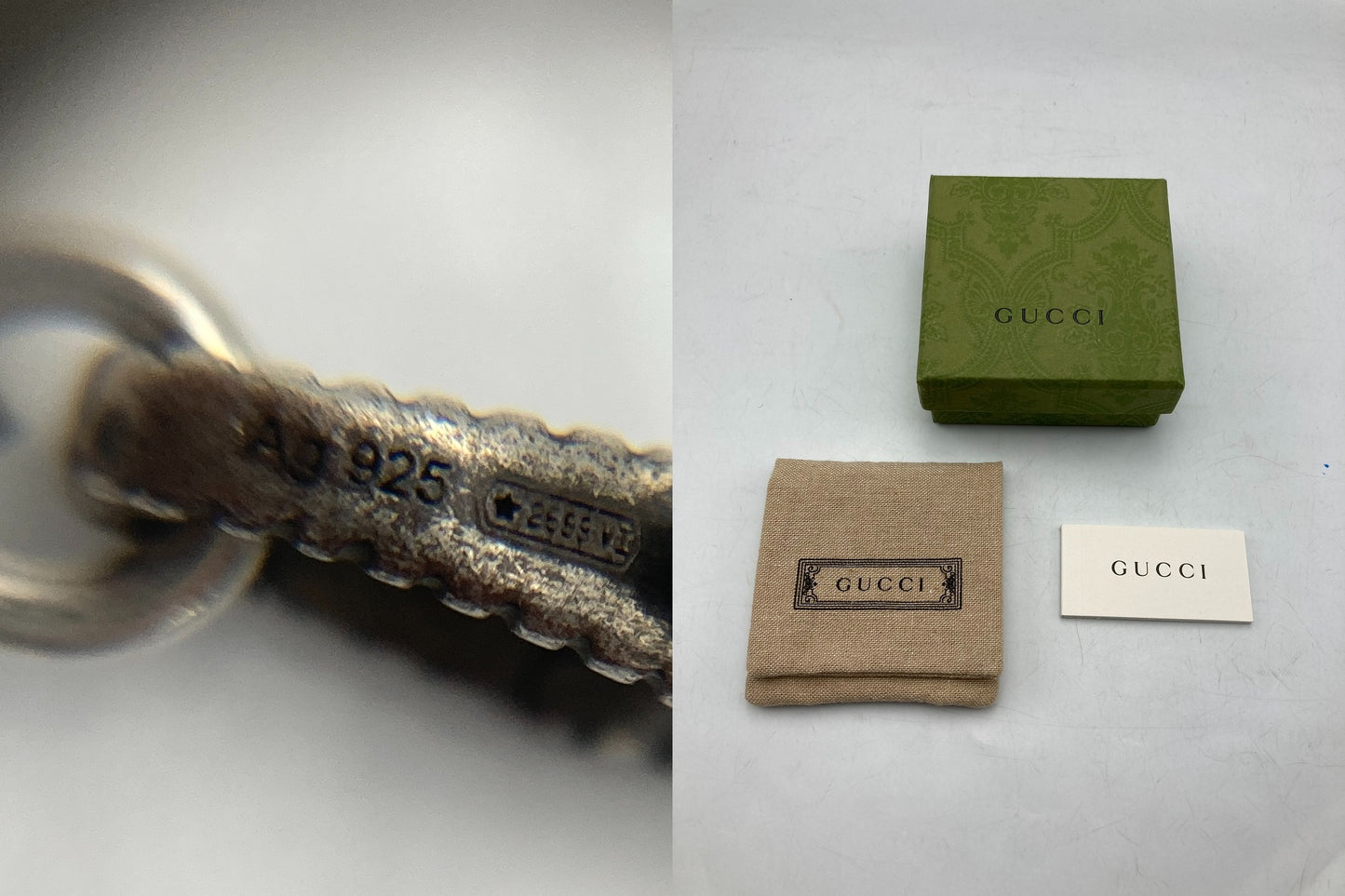 GUCCI グッチ シルバー925 インターロッキングG ペンダント ネックレス 中古 D4