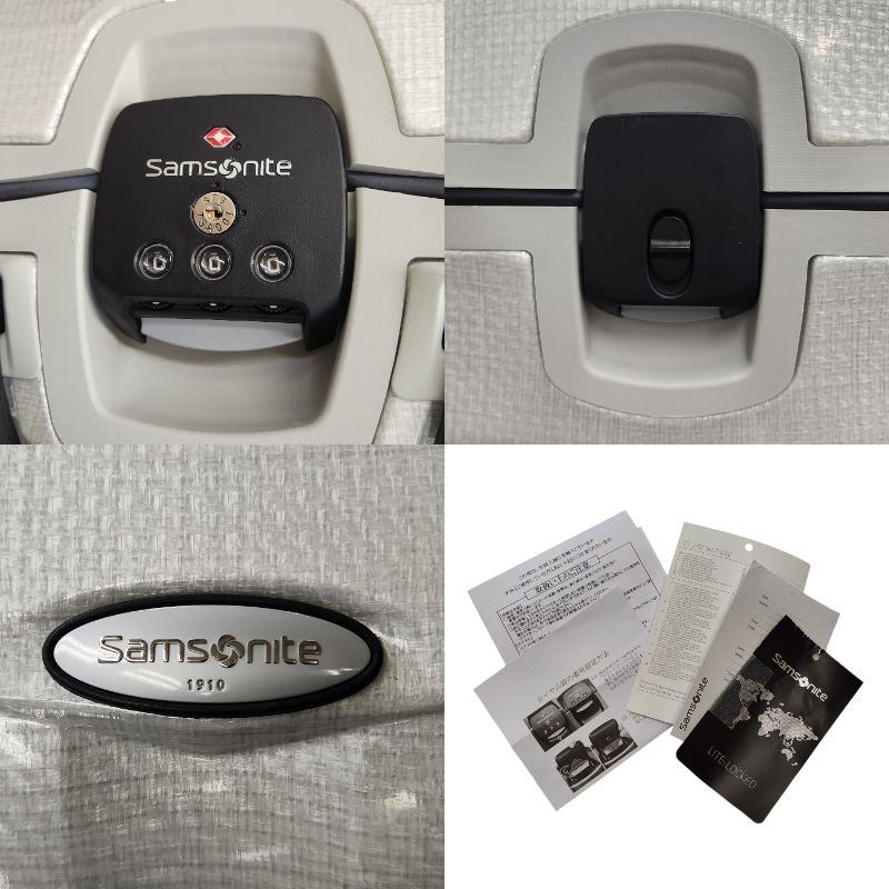 Samsonite サムソナイト ライトロックト スピナー 75 スーツケース 93L ハード フレームタイプ キャリー TSAナンバーロック ホワイト 中古 T1