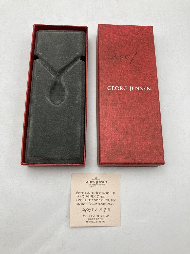 GEORG JENSEN ジョージジェンセン 2001年 ヘリテージ イヤーネックレス SV925 琥珀 中古 D4