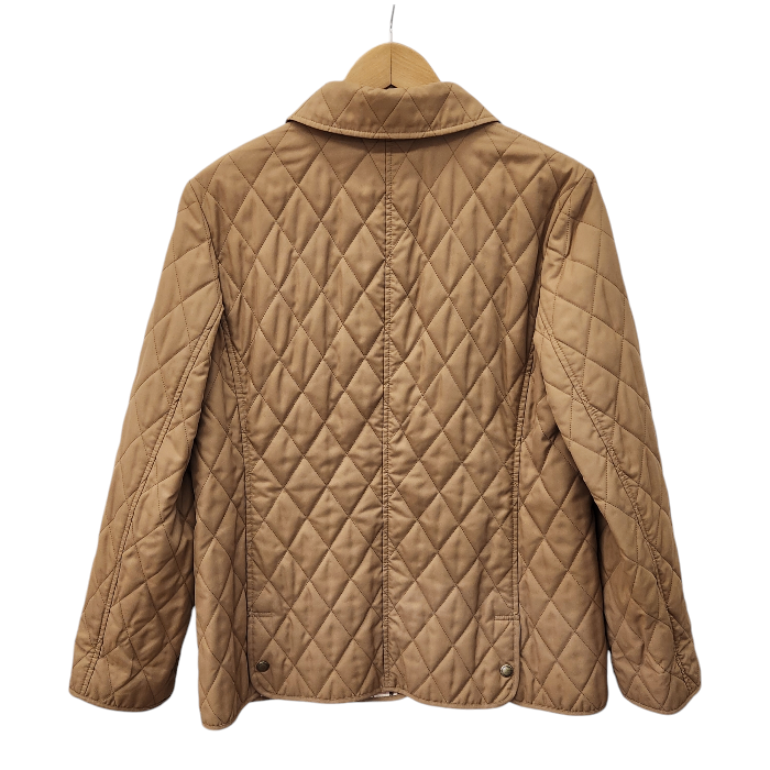 BURBERRY バーバリー ジャケット レディース 秋冬 キルティング 中綿 裏チェック柄 ベージュ 42サイズ FC059-730 中古 T1