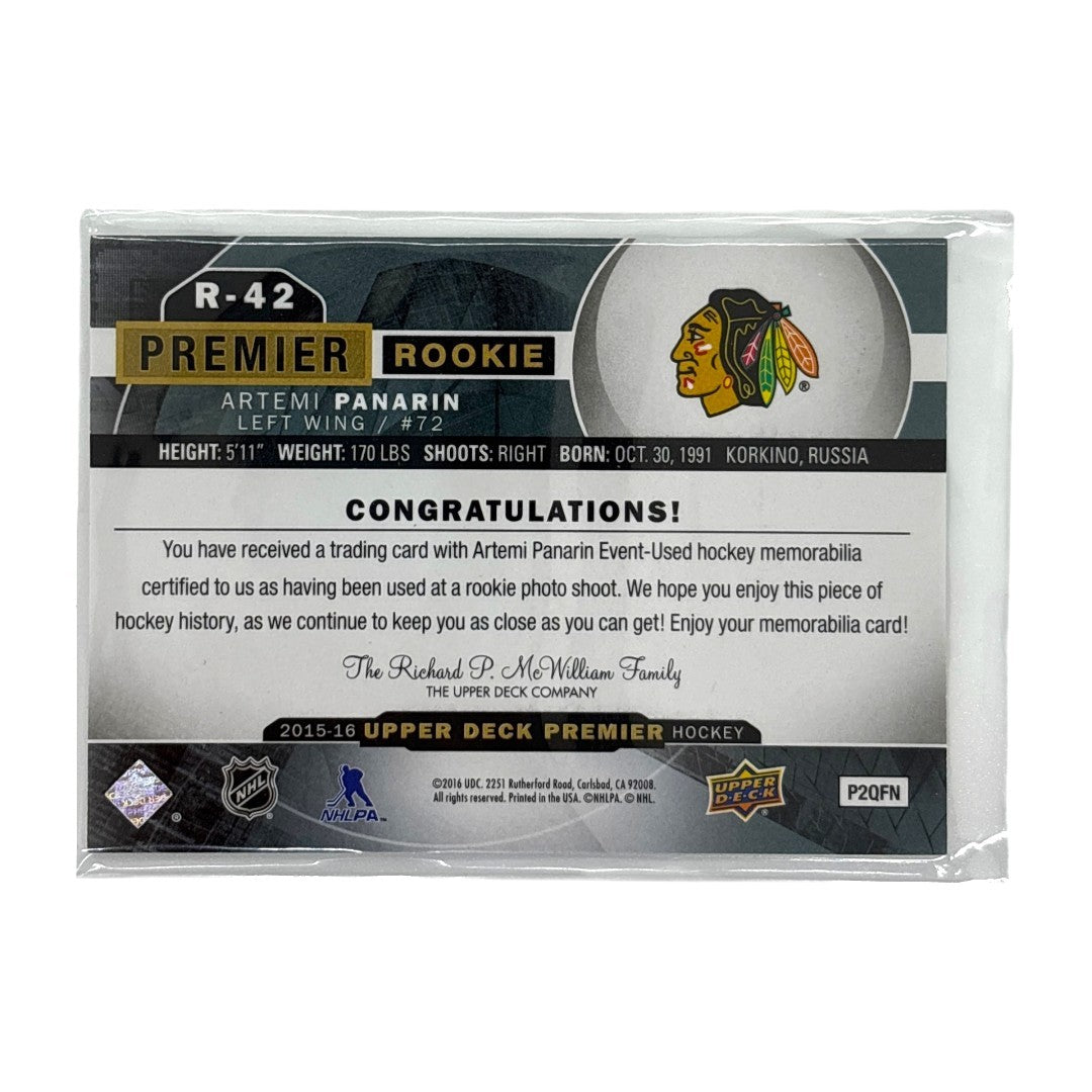 UPPER DECK NHLカード PREMIER ARTEMI PANARIN BLACKHAWKS #R-42 中古 IT1