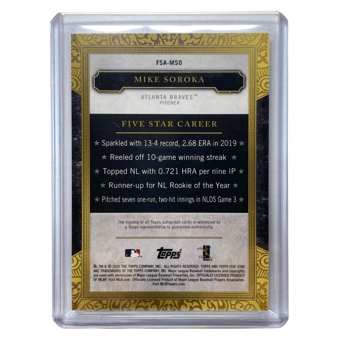 TOPPS MLBカード FIVE STAR MIKE SOROKA BRAVES #FSA-MSO 中古 IT2