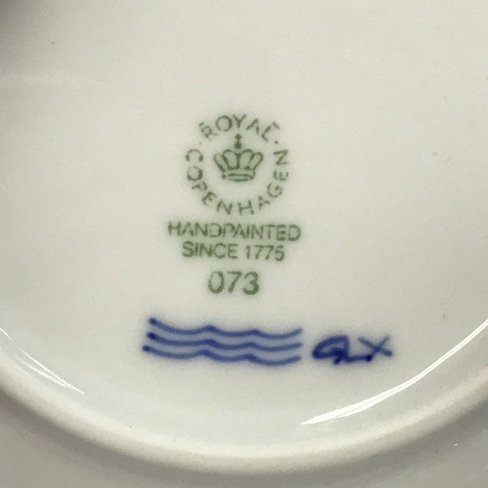 Royal Copenhagen ロイヤルコペンハーゲン ブルーパルメッテ ペアティーセット 125ml カップ&ソーサー 小ぶり ハンドルなし 小皿使用可 食洗器可 中古 T1