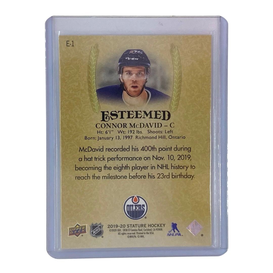 UPPER DECK NHLカード STATURE CONNOR MCDAVID OILERS #E-1 中古 IT2