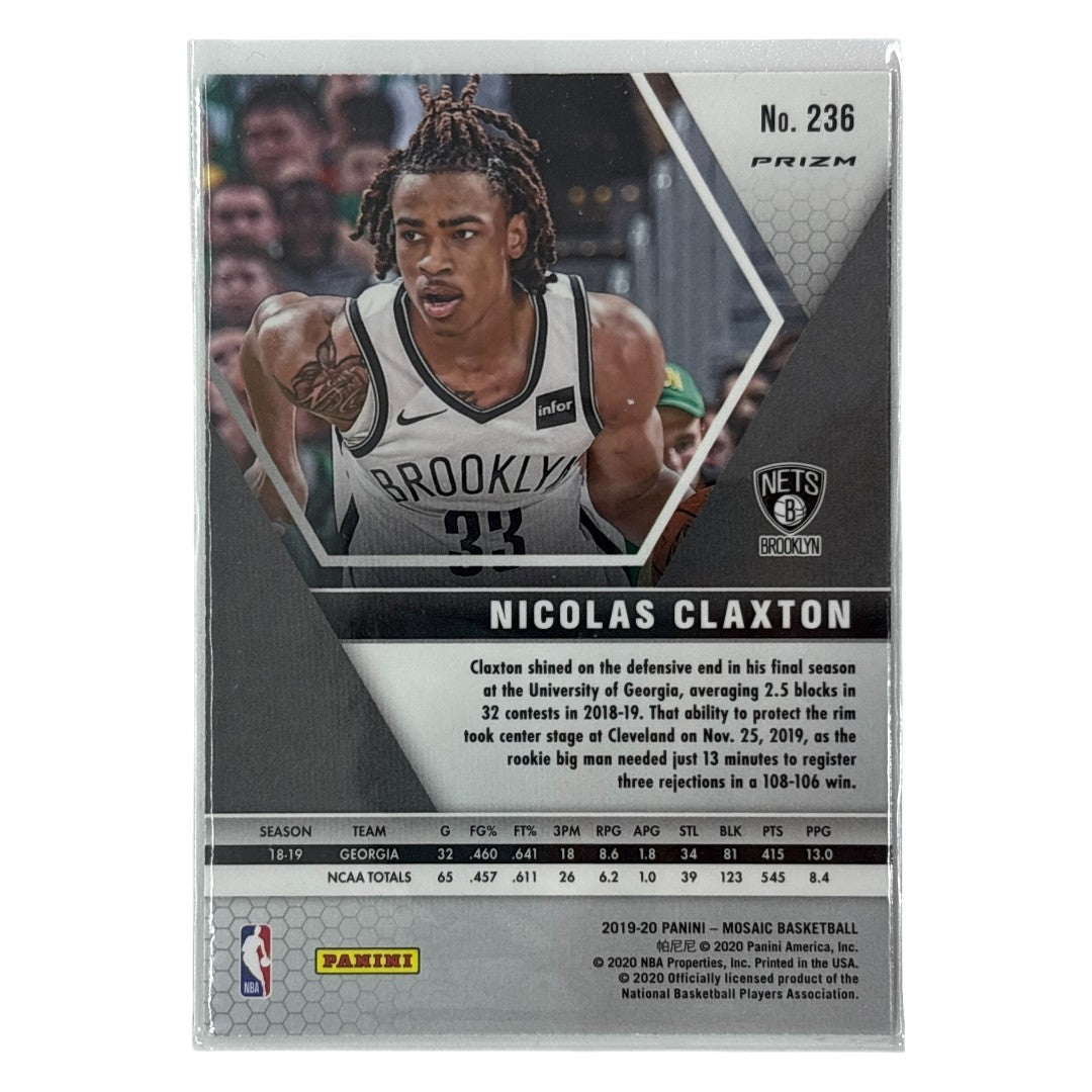 PANINI NBAカード MOSAIC PRIZM NICOLAS CLAXTON BROOKLYN NETS #236 中古 IT1