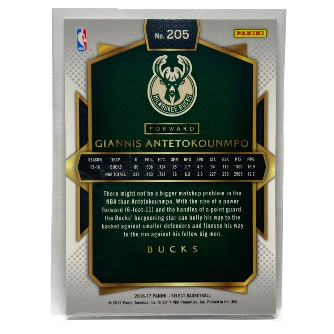 PANINI NBAカード SELECT GIANNIS ANTETOKOUNMPO BUCKS #205 中古 IT2