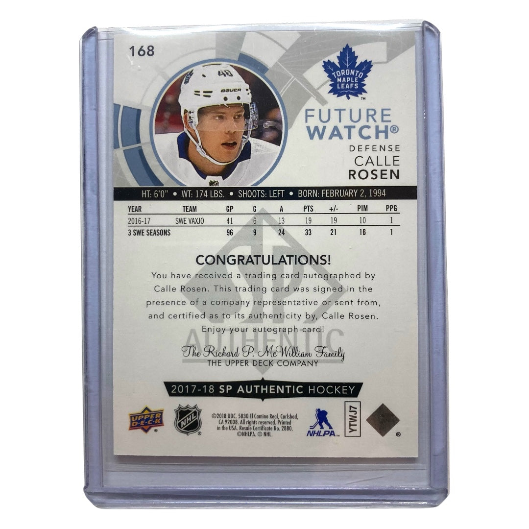 UPPER DECK NHLカード SP AUTHENTIC CALLE ROSEN MAPLE LEAFS 635/999 #168 中古 IT2