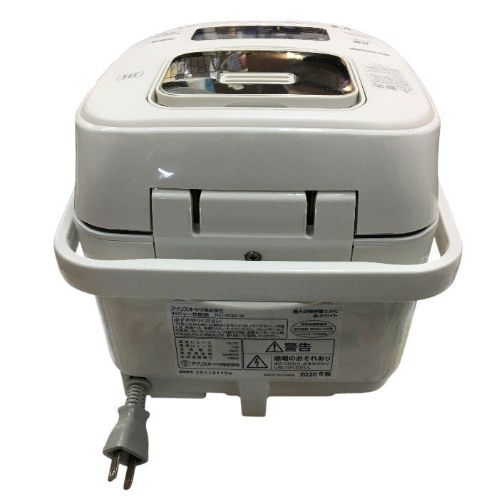 アイリスオーヤマ IH炊飯器 3合 IH式 40銘柄炊き分け機能 極厚火釜 ホワイトレーベル WLRC-IK30-W 中古 Y4