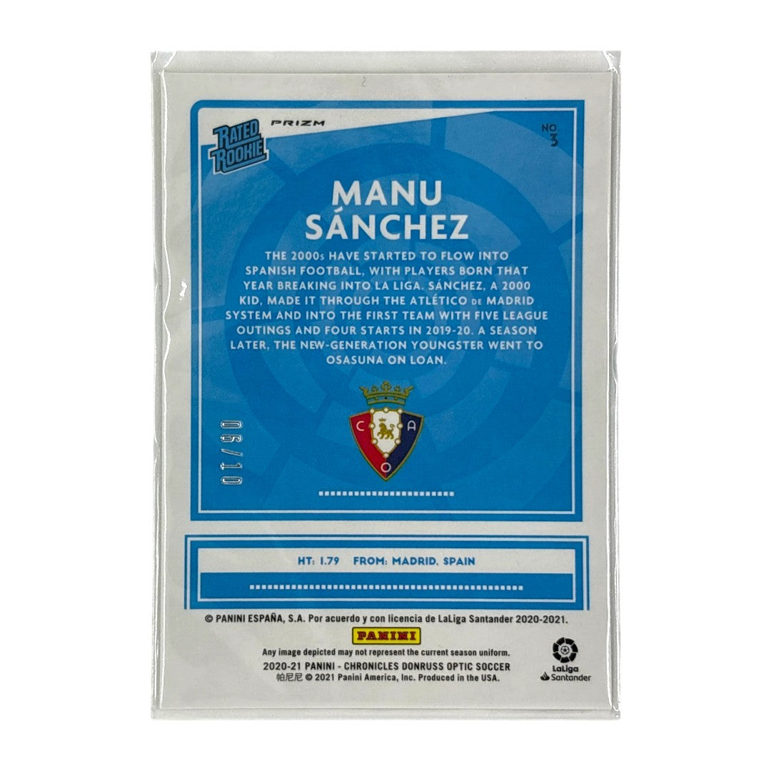 PANINI サッカーカード CHRONICLES DONRUSS OPTIC PRIZM MANU SANCHEZ OSASUNA 06/10 #3 中古 IT1