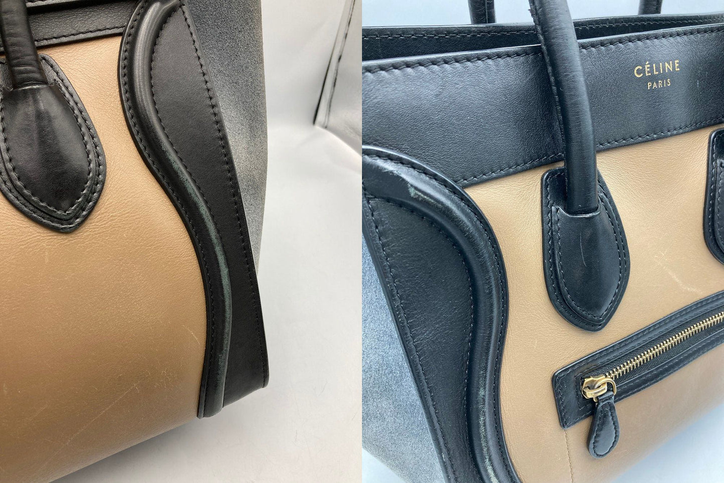 CELINE セリーヌ ラゲージ マイクロ ショッパー ハンドバッグ 中古 D4