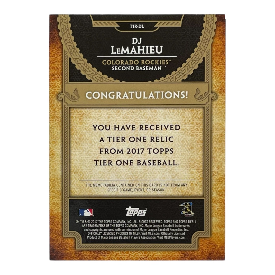 TOPPS MLBカード TIER 1 DJ LEMAHIEU COLORADO ROCKIES /331 #T1R-DL 中古 IT2