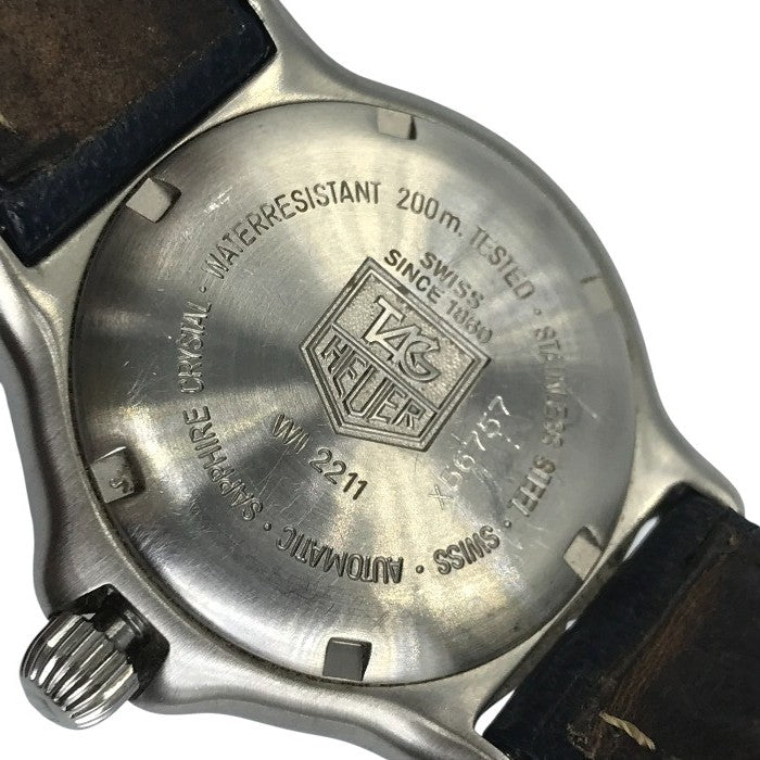 TAG HEUER タグホイヤー セルデイト 腕時計 ユニセックス ボーイズ 自動巻き オートマティック アナログ シルバー/ネイビー WI2211 中古 T1