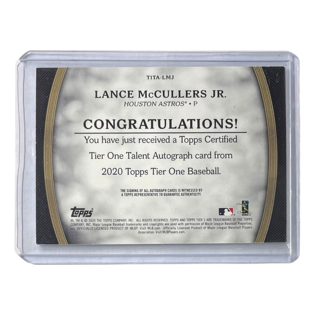 TOPPS MLBカード TIER 1 LANCE MCCULLERS JR. HOUSTON ASTROS /299 #T1TA-LMJ 中古 IT2