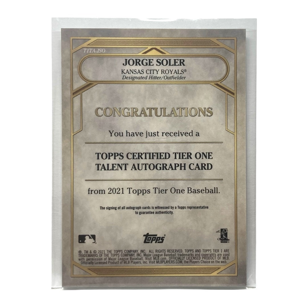 TOPPS MLBカード TIER ONE JORGE SOLER ROYALS 152/300 #T1TA-JSO 中古 IT2