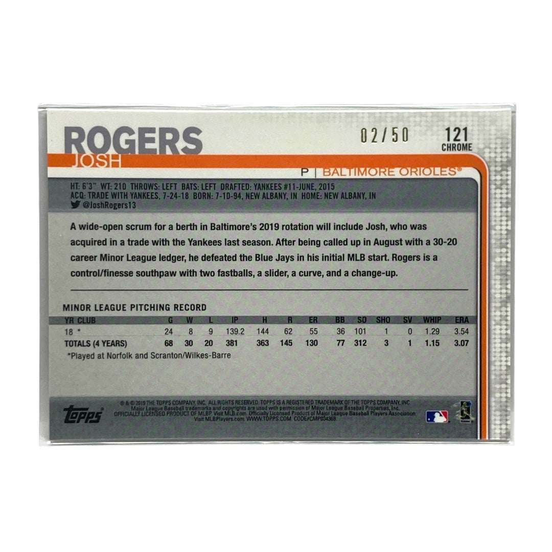 TOPPS MLBカード CHROME ROGERS JOSH ORIOLES 02/50 #121 中古 IT2