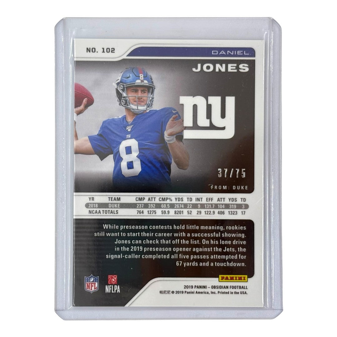 PANINI NFLカード OBSIDIAN DANIEL JONES GIANTS 37/75 #102 中古 IT1