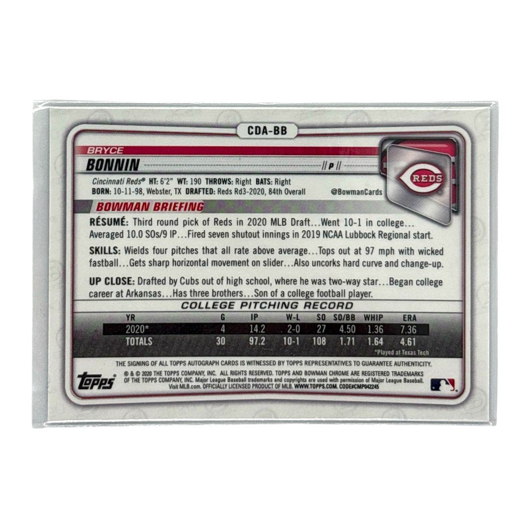 TOPPS MLBカード BOWMAN CHROME 1ST BRYCE BONNIN CINCINNATI REDS /150 #CDA-BB 中古 IT1