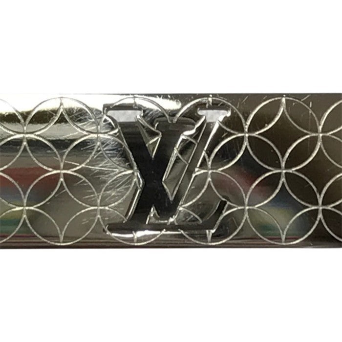LOUIS VUITTON ルイヴィトン パンス・クラヴァット・シャンゼリゼ ネクタイピン メンズ タイバー クリップ式 ロゴ 七宝繋ぎ模様 シルバー M65042 中古 T1