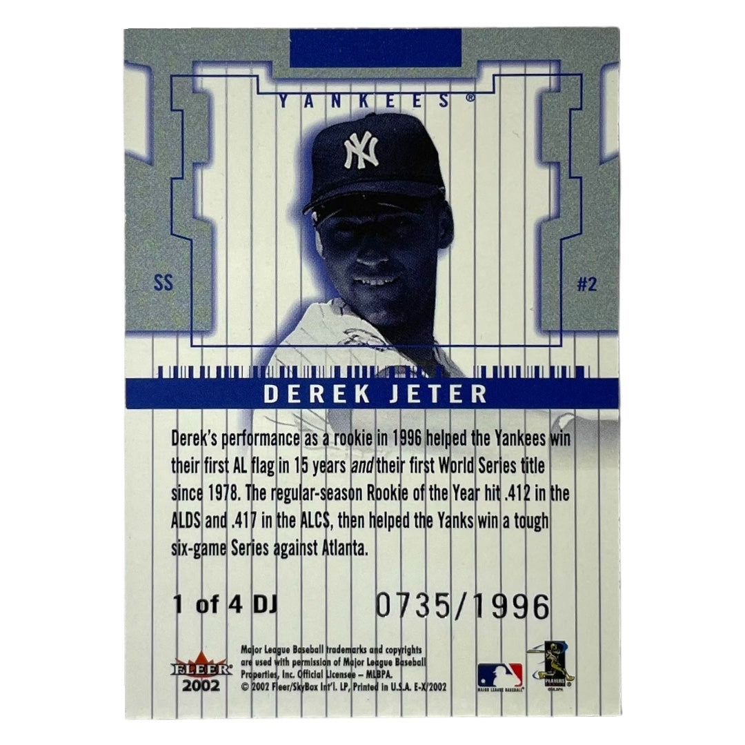 FLEER MLBカード EX 4X CHAMP DEREK JETER NEW YORK YANKEES /1996 #1 中古 IT2