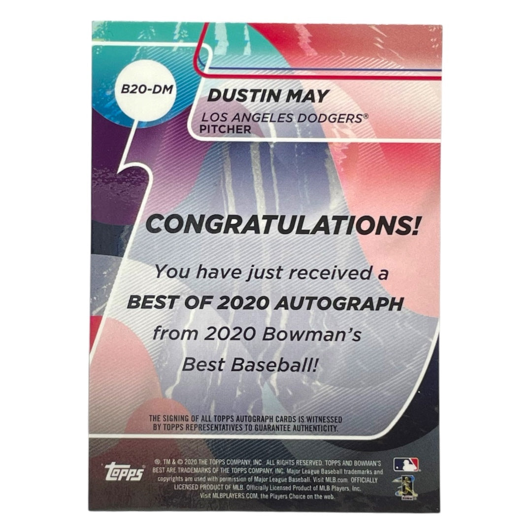 TOPPS MLBカード BOWMAN'S BEST DUSTIN MAY LOS ANGELES DODGERS #B20-DM 中古 IT2