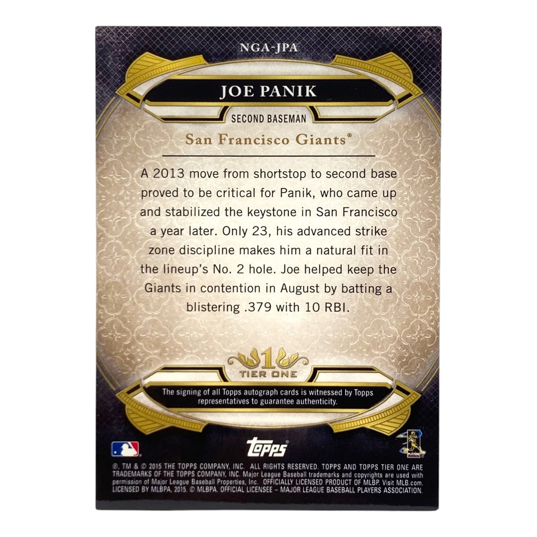 TOPPS MLBカード TIER ONE JOE PANIK GIANTS 041/399 #NGA-JPA 中古 IT2